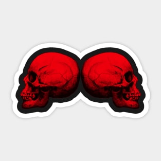 Profile Skull X2 RED Sticker